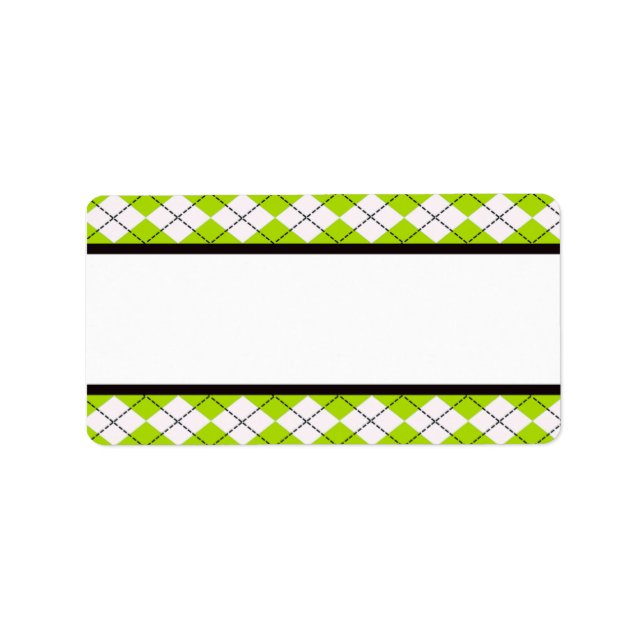 Étiquettes de adresse de Jacquard à la chaux (Devant)