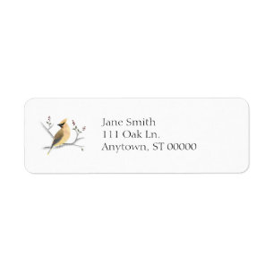Étiquettes de adresse de jaseur de cèdre