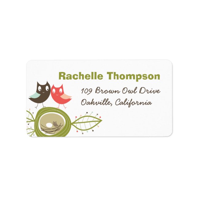 Étiquettes de adresse de la famille de Baby shower (Devant)