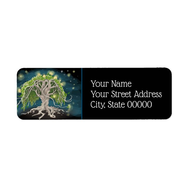 Étiquettes de adresse de l'arbre cosmique (Devant)