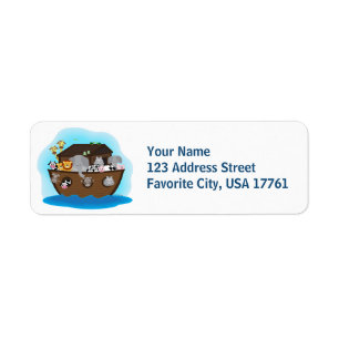 Étiquettes de adresse de l'arche de Noé