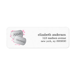 Étiquettes de adresse de l'armée de filles