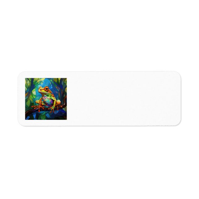 Étiquettes de adresse de l'art de la grenouille (Devant)