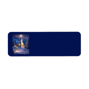 Étiquettes de adresse de l'église de Noël