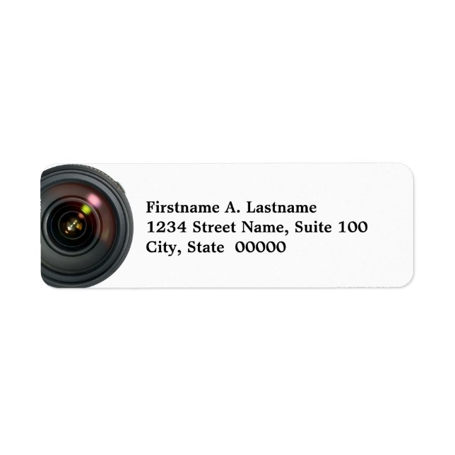 Étiquettes de adresse de lentilles de caméra (Devant)