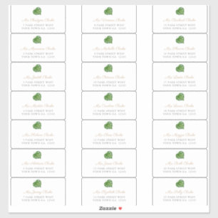 Étiquettes de adresse de l'enveloppe de la feuille