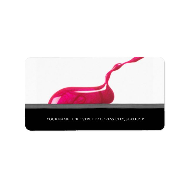 Étiquettes de adresse de manicuristes ou de salons (Devant)