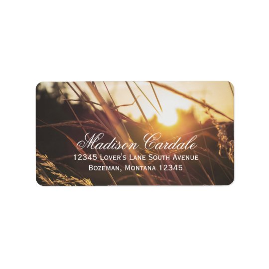 Étiquettes de adresse de mariage de automne de