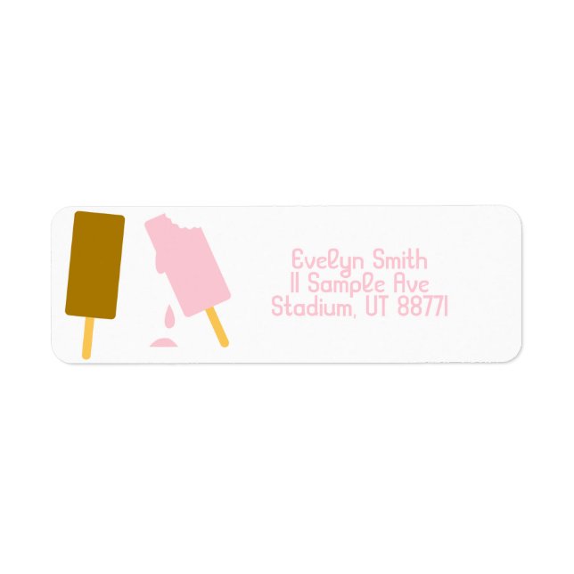Étiquettes de adresse de messagerie de crème glacé (Devant)