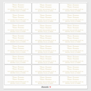 Étiquettes de adresse de messagerie individuels pe