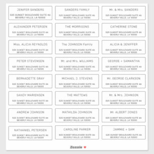 Étiquettes de adresse de messagerie individuels pe