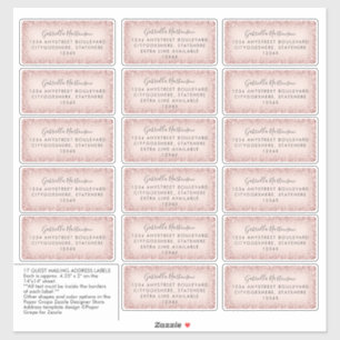 Étiquettes de adresse de messagerie invités Pink P