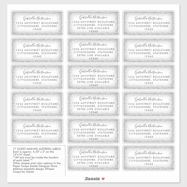 Étiquettes de adresse de messagerie  moderne Parti (Feuille)