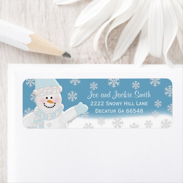 Étiquettes de adresse de neige (En situation)