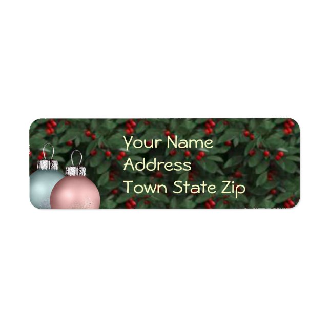 Étiquettes de adresse de Noël (Devant)