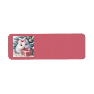 Étiquettes de adresse de Noël Bunny