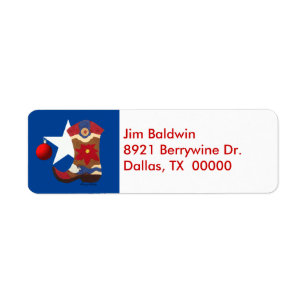 Étiquettes de adresse de Noël du Texas