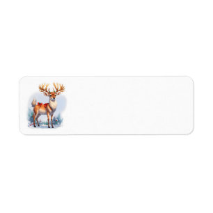 Étiquettes de adresse de Noël Reindeer