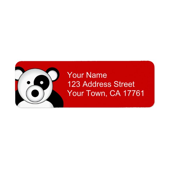 Étiquettes de adresse de Panda Bear (Devant)