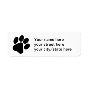 Étiquettes de adresse de Pawprint
