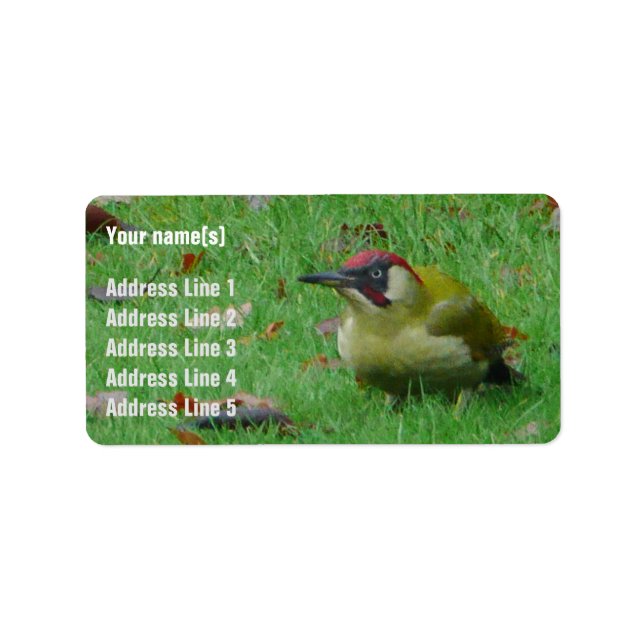 Étiquettes de adresse de pic vert personnalisables (Devant)