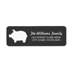 Étiquettes de adresse de Piggie de tableau