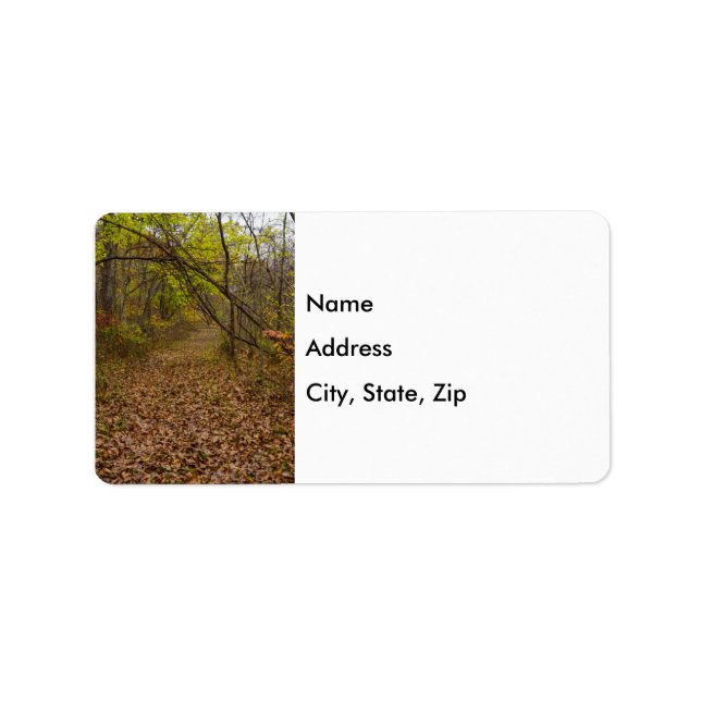 Étiquettes de adresse de promenade d'automne (Devant)