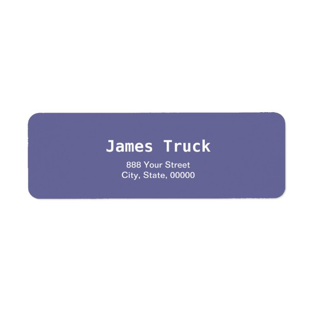 Étiquettes de adresse de retour bleus de Monochrom (Devant)