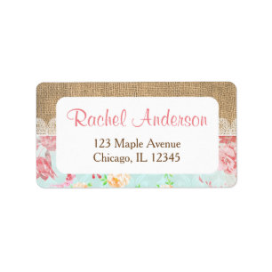Étiquettes de adresse de retour chics minables