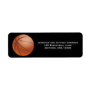 Étiquettes de adresse de retour de basket-ball su