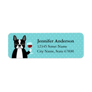 Étiquettes de adresse de retour de Boston Terrier