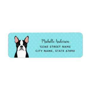 Étiquettes de adresse de retour de Boston Terrier