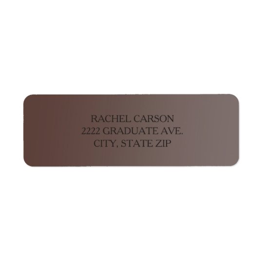 Étiquettes de adresse de retour de Brown Ombre