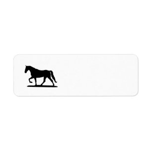 Étiquettes de adresse de retour de cheval de
