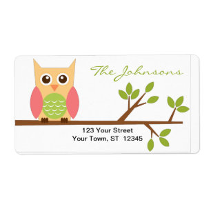 Étiquettes de adresse de retour de hibou -