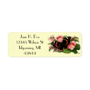 Étiquettes de adresse de retour de jardin de pois