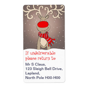 Étiquettes de adresse de retour de Noël gris