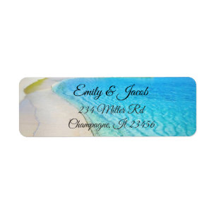 Étiquettes de adresse de retour de plage de