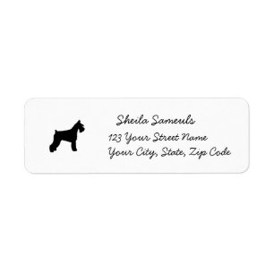 Étiquettes de adresse de retour de Schnauzer