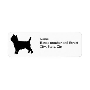étiquettes de adresse de retour de silhouette de