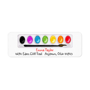 Étiquettes de adresse de retour d'ing de peinture