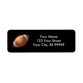 Étiquettes de adresse de retour du football dans