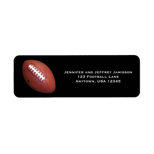 Étiquettes de adresse de retour du football sur le