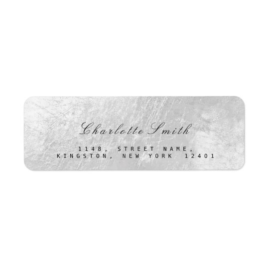 Étiquettes de adresse de retour en métal
