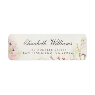 Étiquettes de adresse de retour floraux de Boho