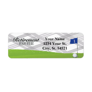 Étiquettes de adresse de retraite de golf