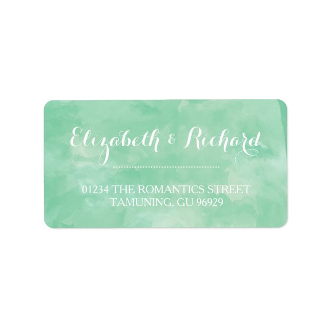 Étiquettes de adresse de romance aquarelle (Devant)