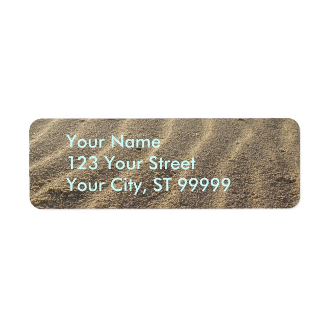 Étiquettes de adresse De Sable De Plage (Devant)