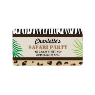 Étiquettes de adresse de safari d'impression de
