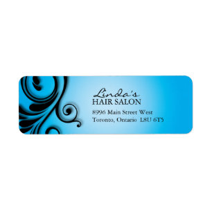 Étiquettes de adresse de salon de coiffure